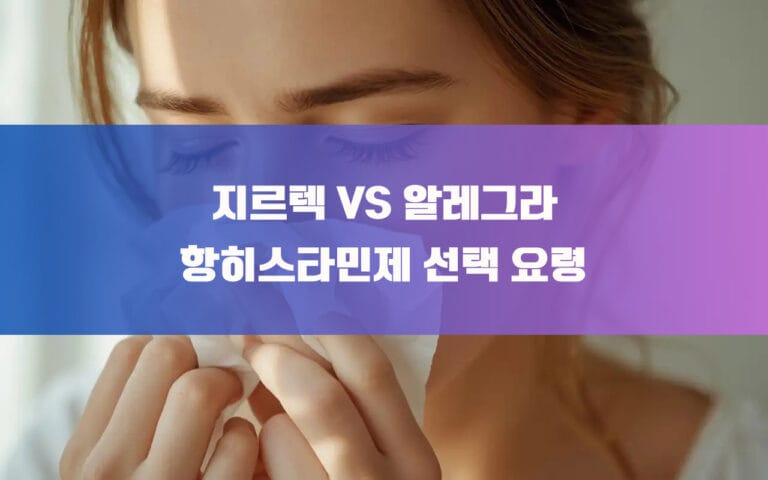 지르텍 VS 알레그라 항히스타민제 선택요령 썸네일